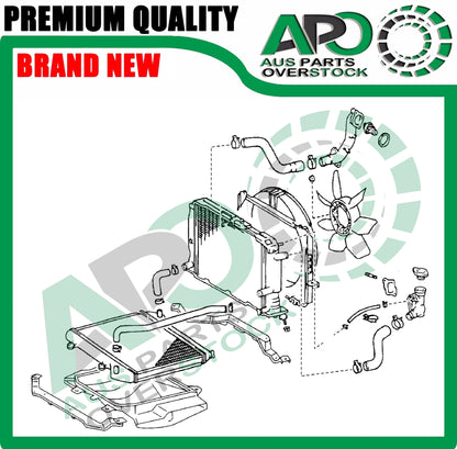 Radiator for Toyota Hiace Super Custom Diesel KZH100G 1KZ-TE 99-04 Auto