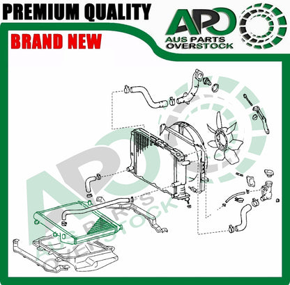 Sub Auxillary Radiator For Hiace Super Custom KZH100G 1KZ-TE 96-04 450mm Core