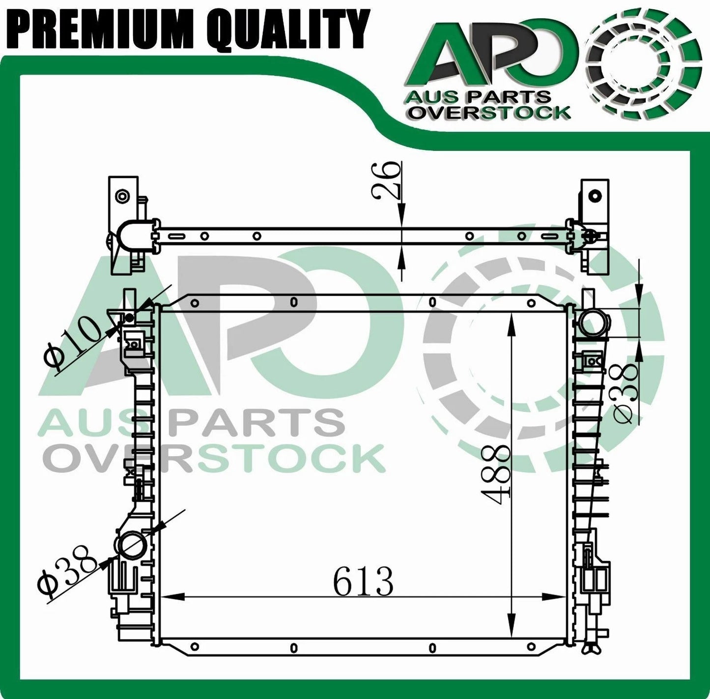 Radiator FORD Mustang Bullitt Shelby GT 3.7L 4.0L V6 // 4.6L 5.0L V8 2005-On
