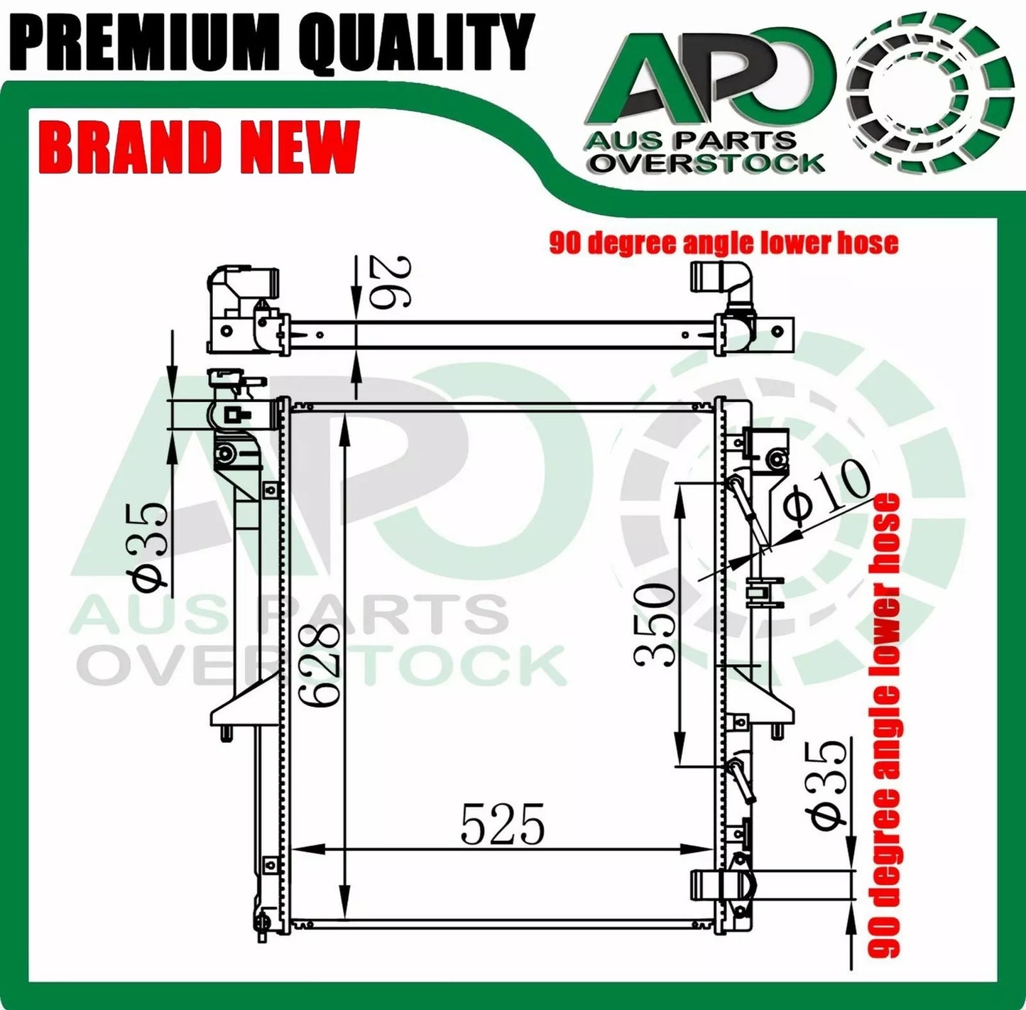Radiator For Mitsubishi Triton ML-MN 3.5L 2.4L Petrol / 2.5L 3.2L Diesel 2006-On