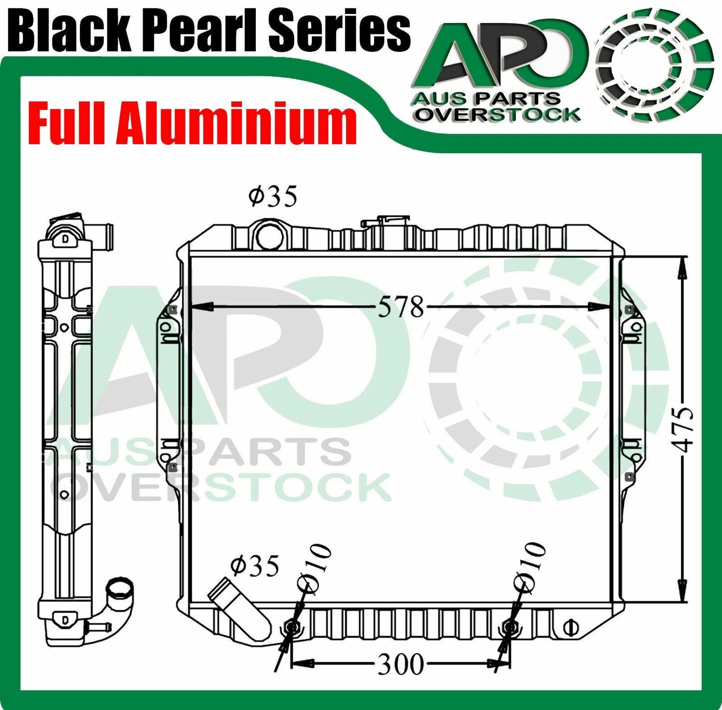 3 Row Full Aluminium Radiator Mitsubishi Pajero NH NJ NL NK 3.5L V6 Petrol 1983-2000