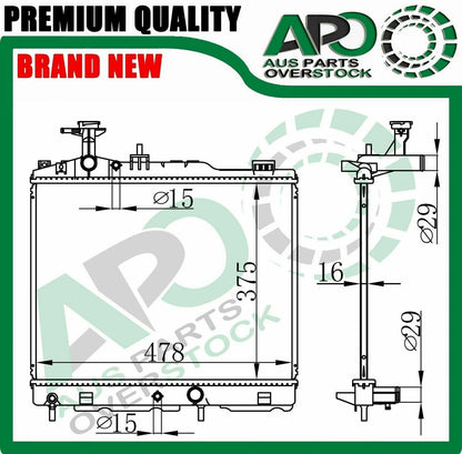 Radiator For Mitsubishi Mirage LA 3A92 1.2L Auto Manual 10/2012-On