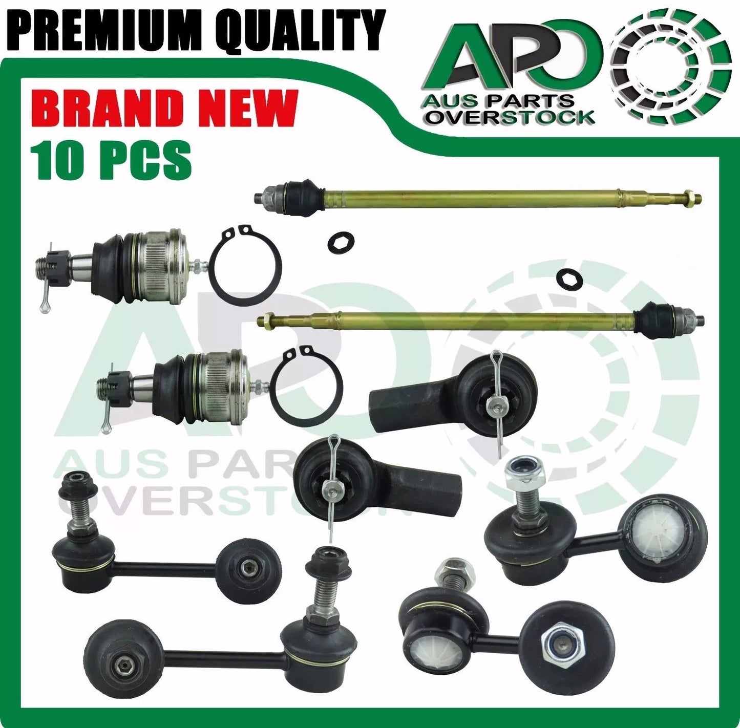 Lower Ball Joint Tie Rod End Sway Bar Link Kit 10 PCS For HONDA CR-V RD4 RD7 02