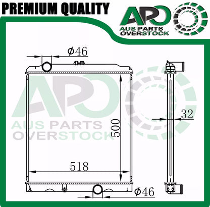 Radiator For Mitsubishi Canter FE636 4D35 / FE638 4D35 1993-On