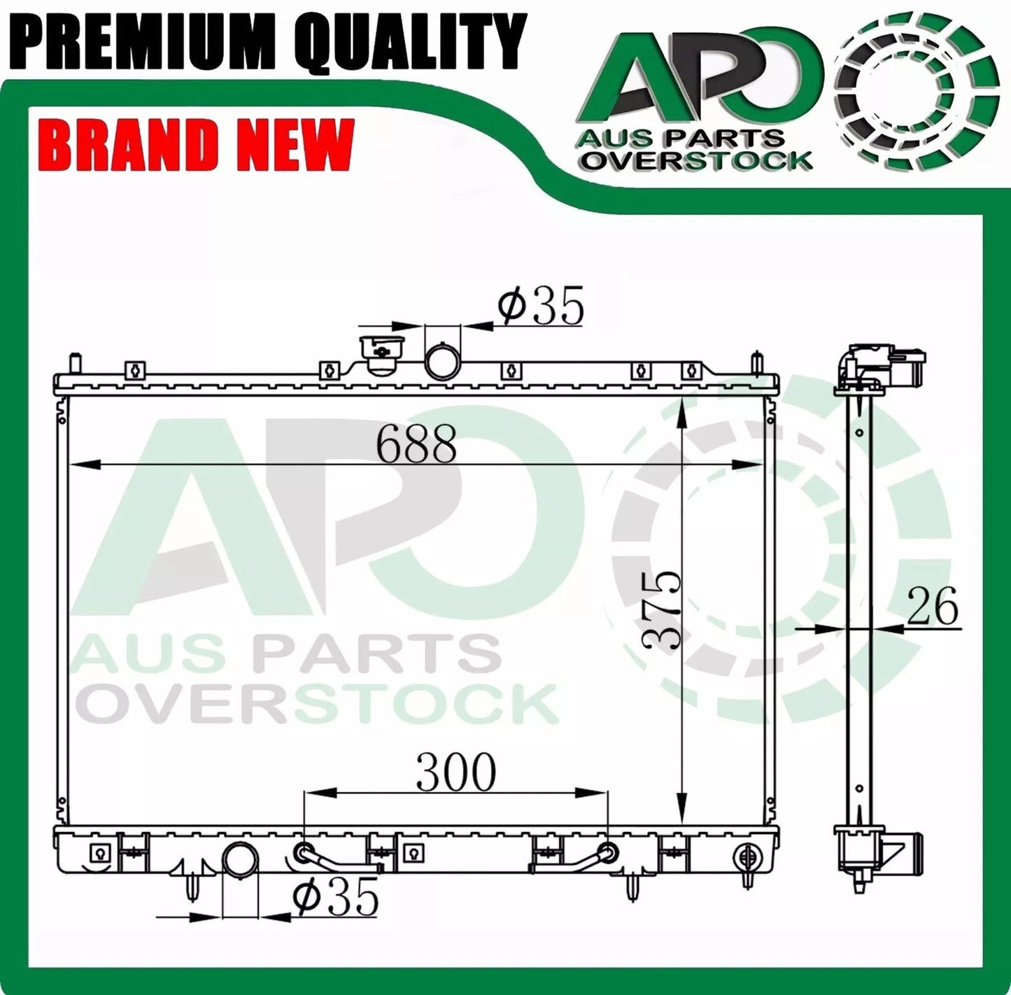 Radiator for Mitsubishi Lancer CG CH CS 7/2002-9/2007 Auto Manual