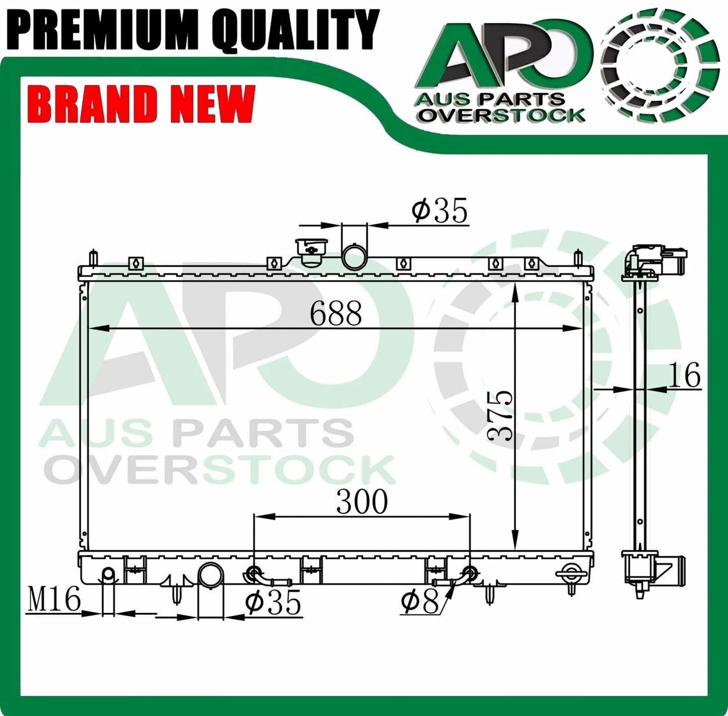 Radiator for Mitsubishi Lancer CG CH Auto Manual 7/2002-9/2007