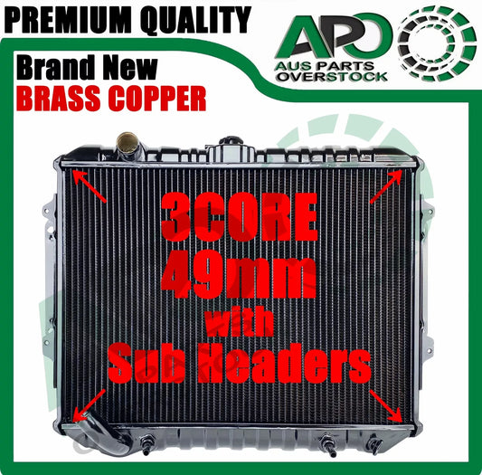 Copper Brass 3 Row Radiator For Mitsubishi TRITON 3.0L ME MF MG MH MJ 10/1986-9/1996