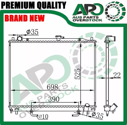 Radiator For Mitsubishi Pajero NM NP NS NT 5/2000-On Diesel Auto Manual