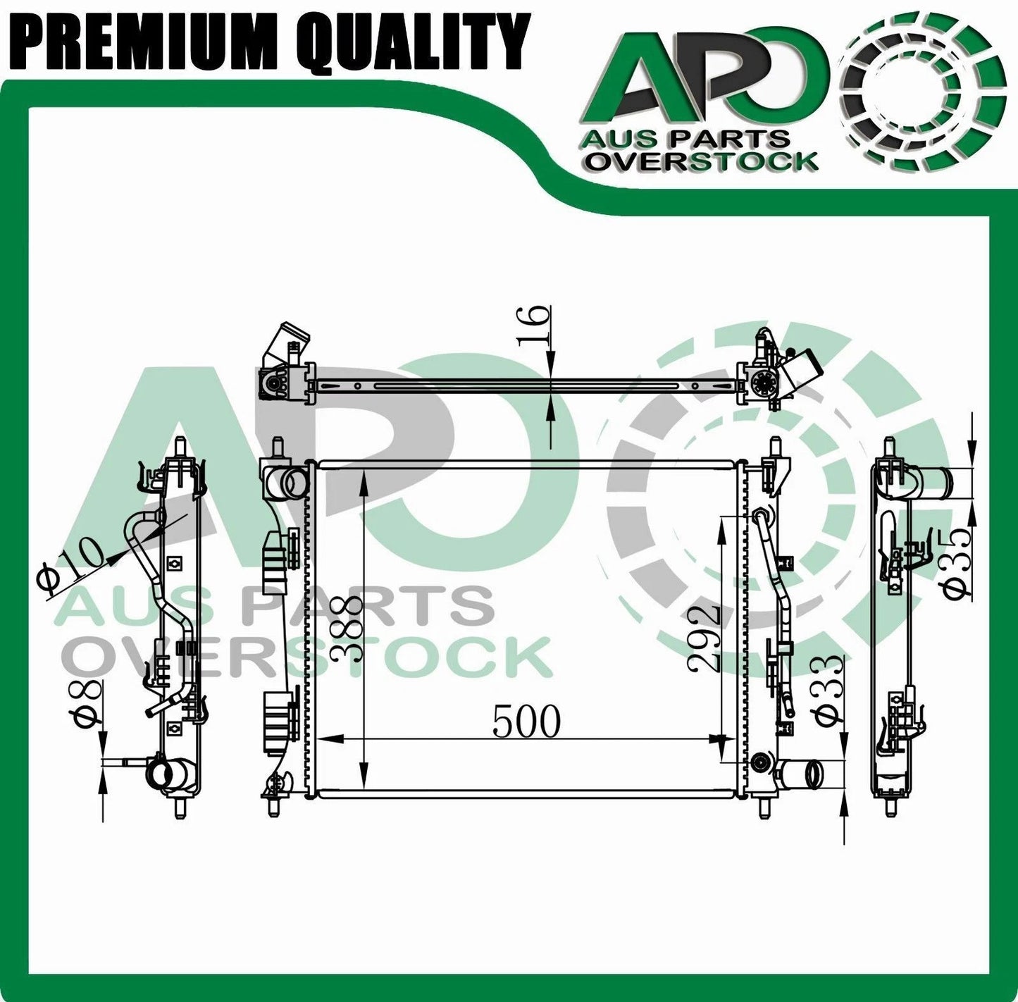 Radiator For KIA RIO UB 1.2L 1.4L 1.6L Petrol Only Auto Manual 7/2011-On