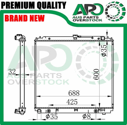 Radiator For NISSAN NAVARA D40 4.0L V6 PETROL Auto Manual 2005-2015