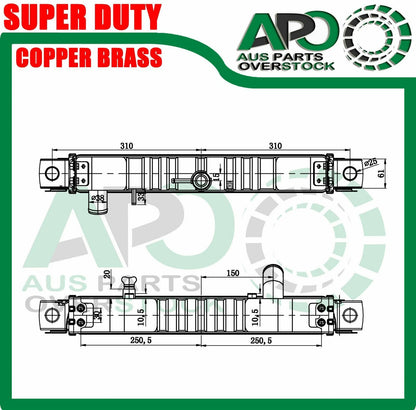 4 Row Copper Brass Radiator For Toyota Landcruiser FZJ75 FZJ75 70 Series 99-06