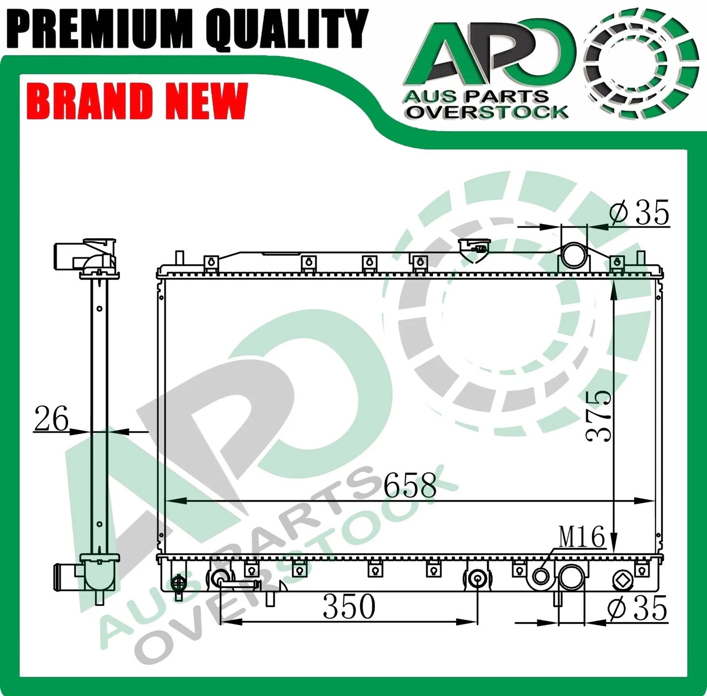 Radiator For Mitsubishi LANCER MIRAGE CA CB 4/5Dr 9/1988-5/1992 / CC 5Dr 1992-1996