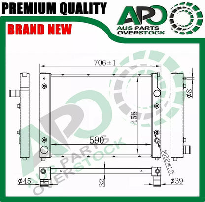 Full Alloy Radiator For JAGUAR XJ40 3.2L 4.0L AJ-6 6Cyl Petrol 11/1989-11/1994