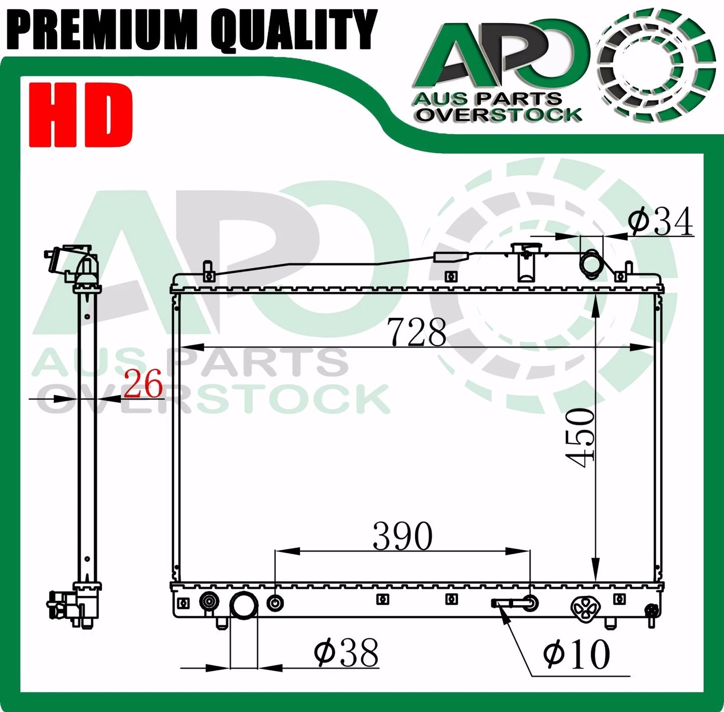 Radiator For TOYOTA ESTIMA MCR30W MCR40W 3.0 V6 2000-2006 Auto Manual