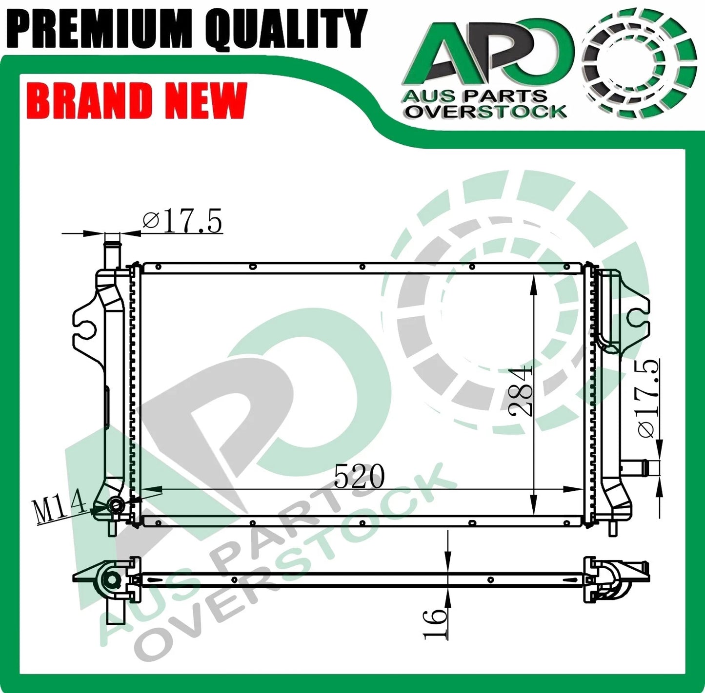 Battery Cooling Radiator For Mitsubishi OUTLANDER PHEV ZJ ZK ZL Hybrid 2012-On