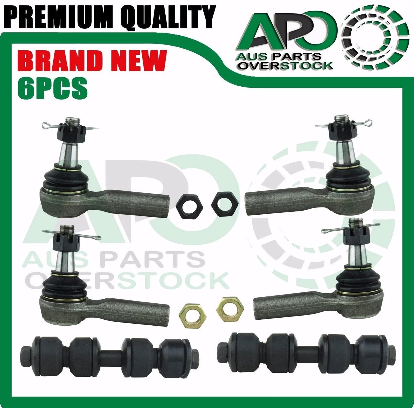Tie Rod End Sway Bar Link Kit Compatible with NISSAN NAVARA D22 4WD 1998-2004