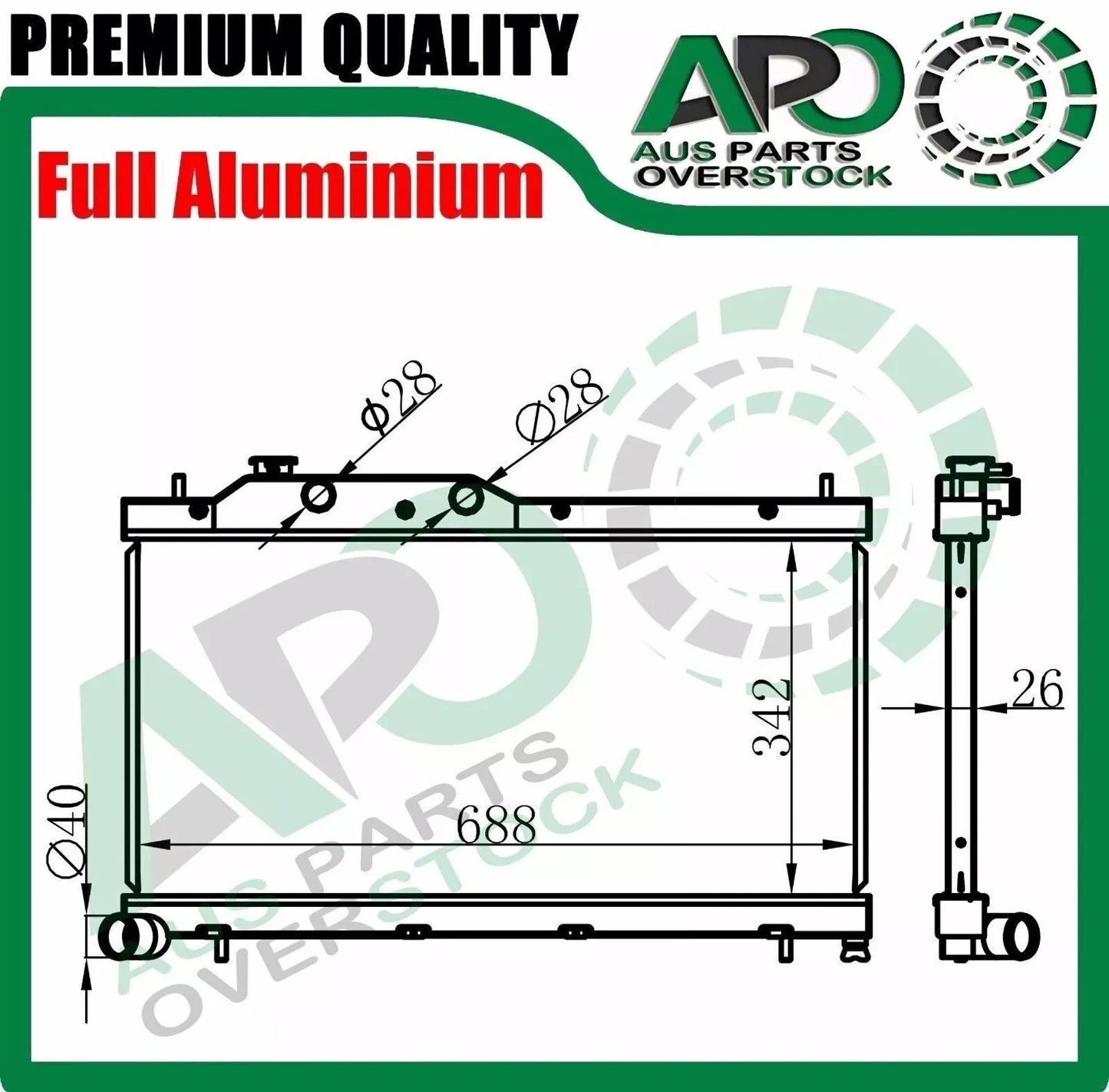 Radiator For SUBARU FORESTER SH 2.0 D Diesel EE20 03/2008-2013