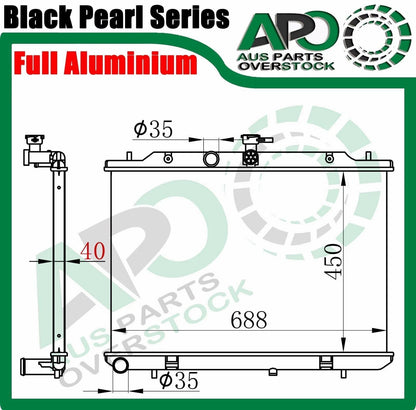 3 Core Full Alloy Radiator For NISSAN X-TRAIL T31 2.0L Turbo Diesel 2007-2013