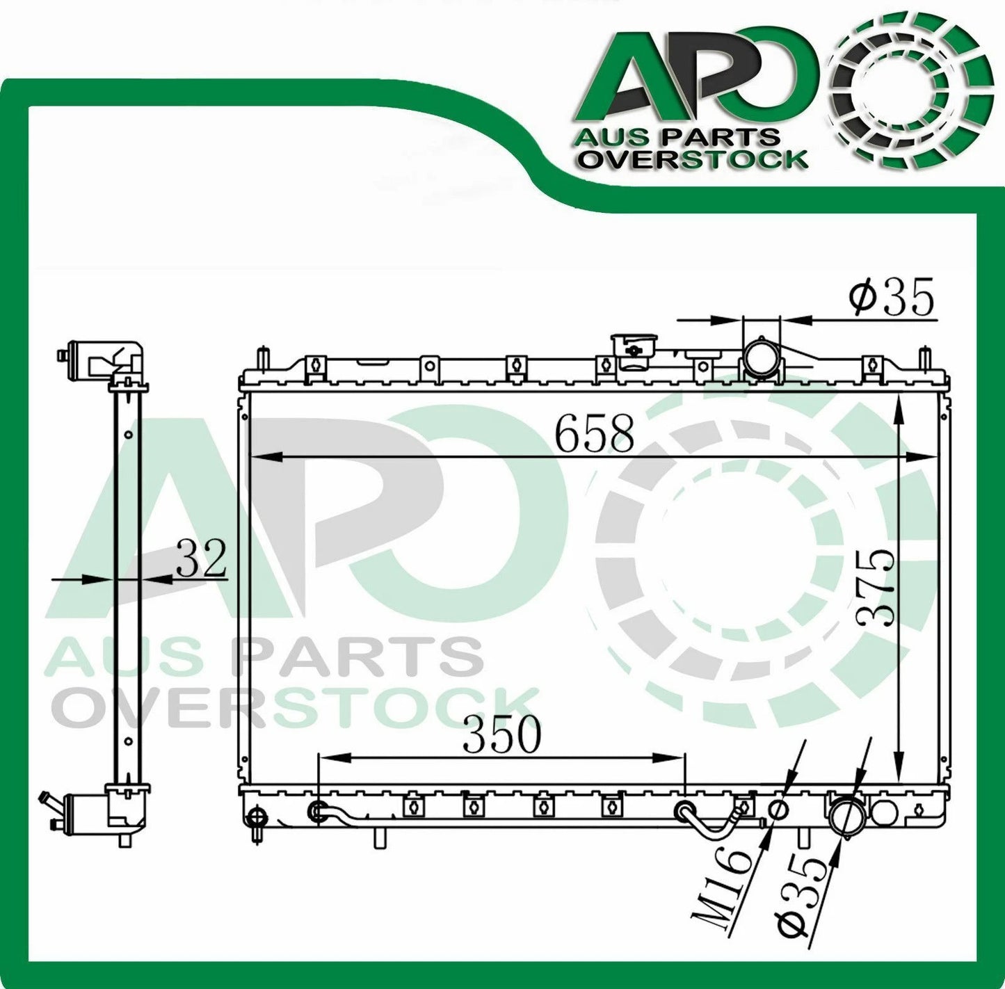 Heavy Duty Copper 32mm Radiator Mitsubishi Lancer COLT Mirage CC 1.5L 1.8L 1992-1996