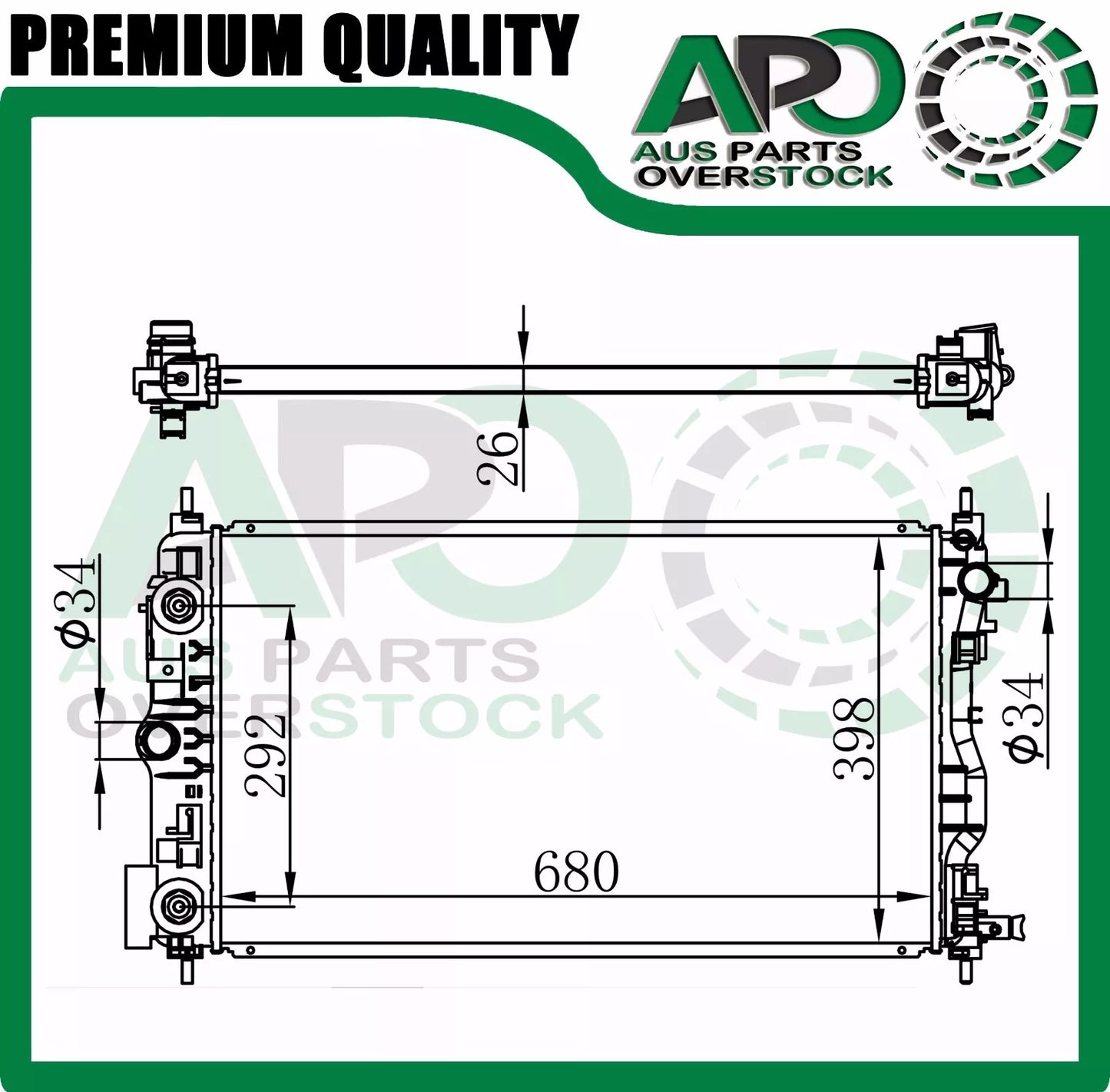 Radiator For Holden Cruze JG JH 2.0ltr Turbo Diesel 2009-2013