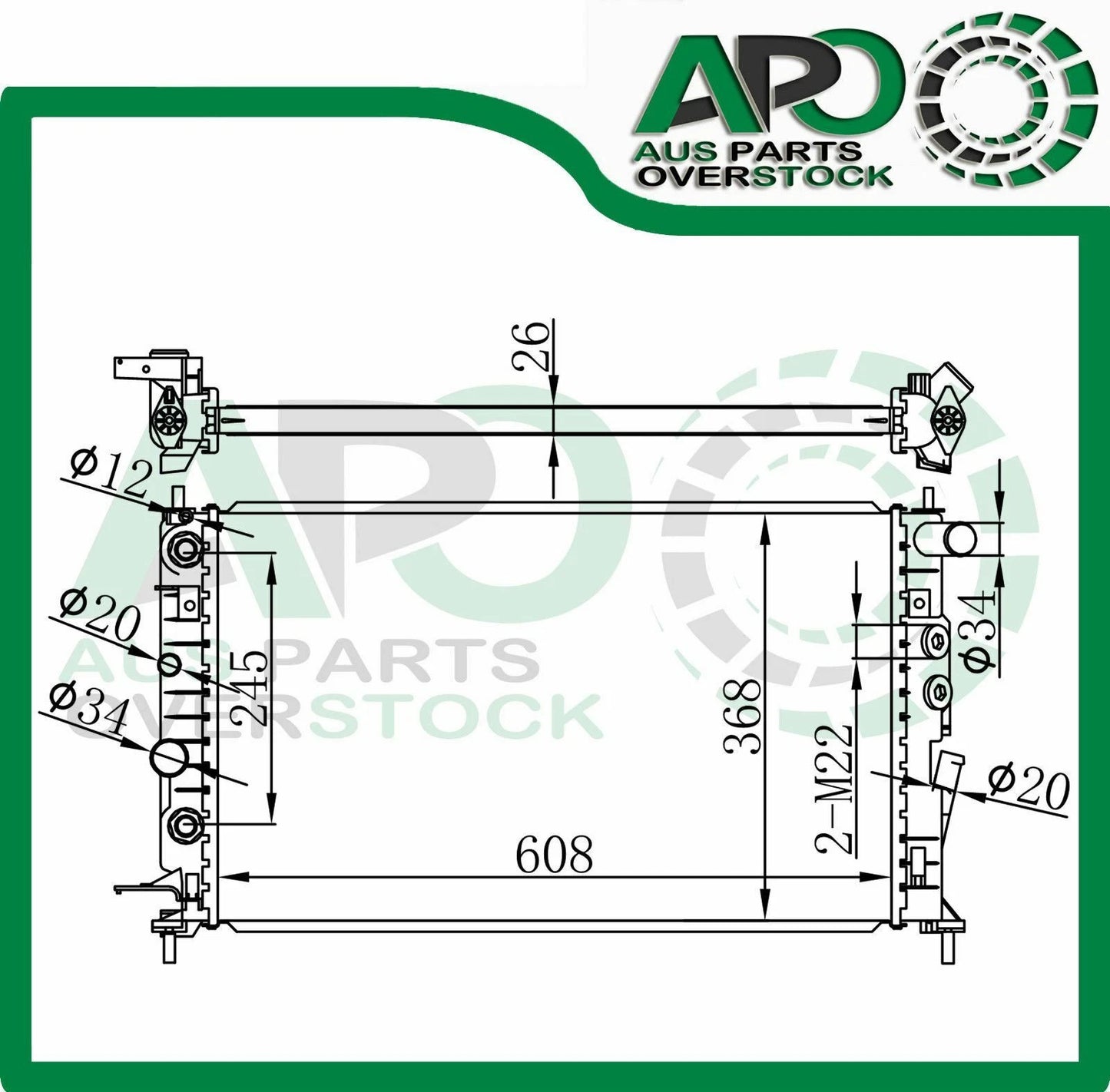 Radiator For HOLDEN Vectra JR / JS 6Cyl Auto Manual 6/97-3/03