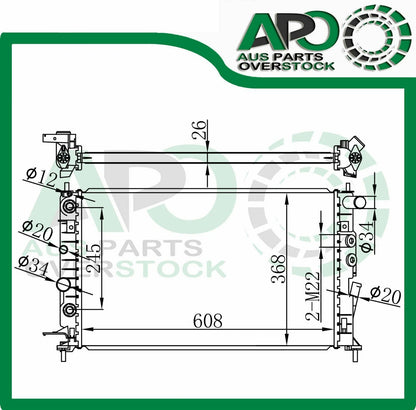 Radiator For HOLDEN Vectra JR / JS 6Cyl Auto Manual 6/97-3/03