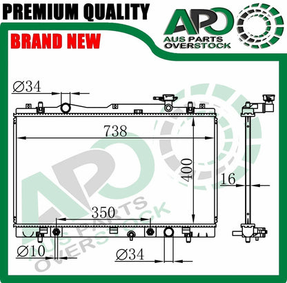 Radiator SUZUKI KIZASHI FR 2.4L 4Cyl 2010-On Auto Manual