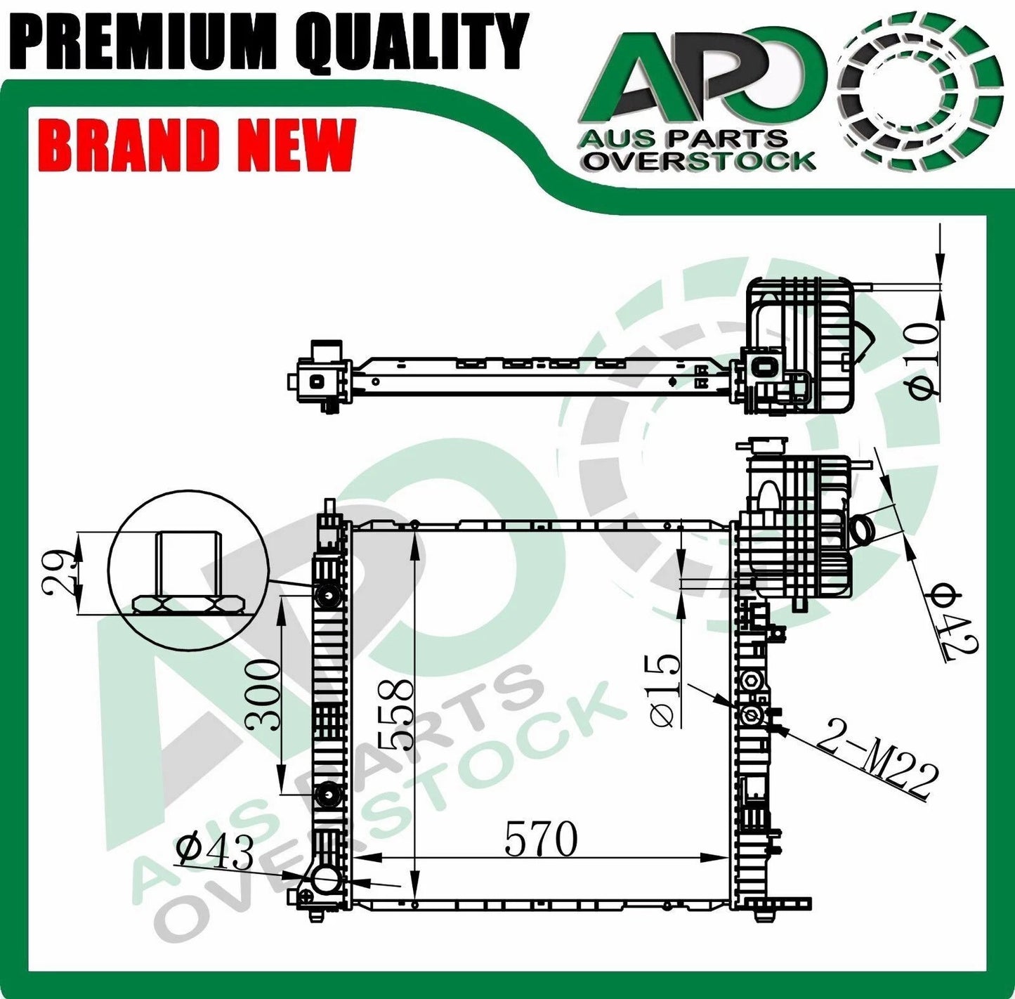 Radiator For Mercedes VITO W638 108 110 112 113 114 Petrol Diesel 2/1996-2003
