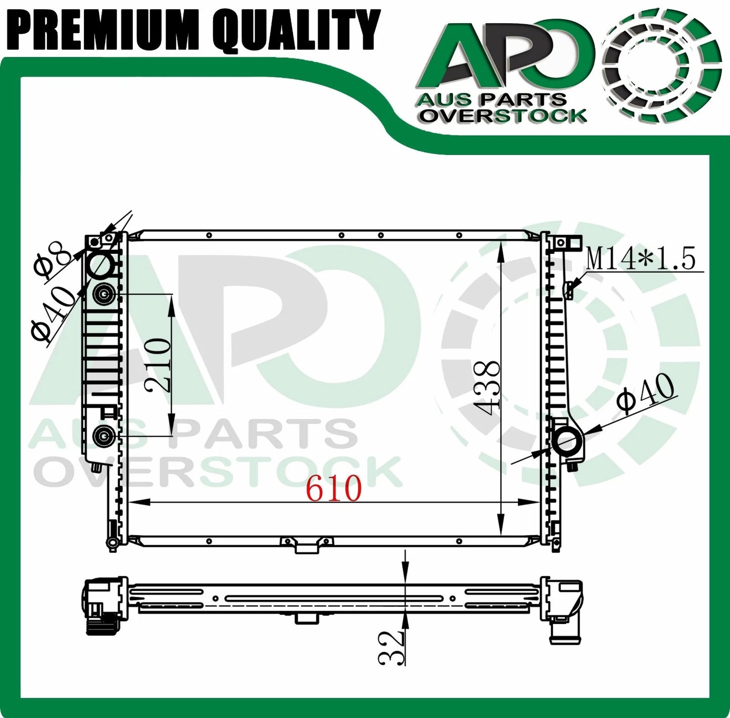 Radiator for BMW 5 Series E34 535i 530i | 7 Series E32 730i 730iL 735i 735iL