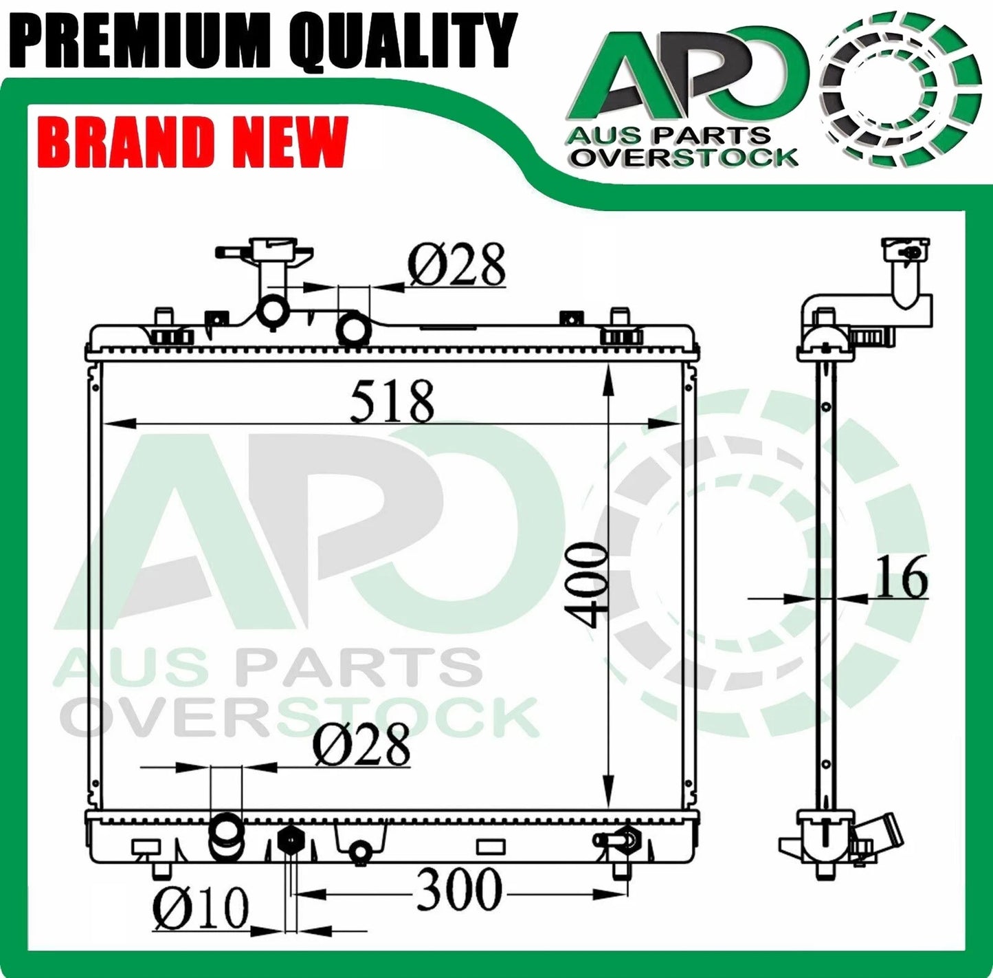 Radiator SUZUKI SWIFT IV FZ NZ 1.2L 1.4L 1.6L Petrol 2011-2017