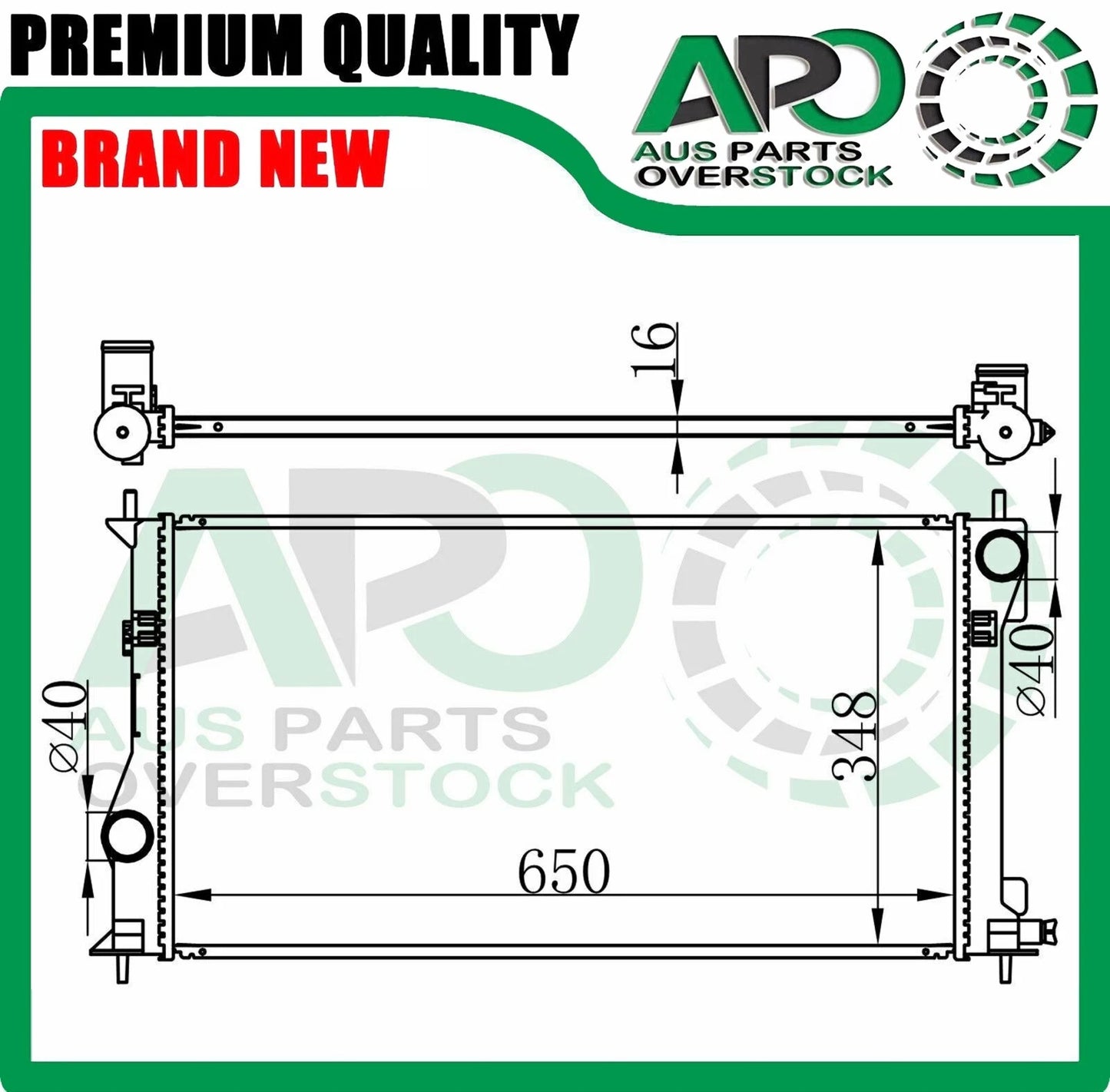 Radiator for SUBARU BRZ Z1 2.0L Auto Manual 2012-On