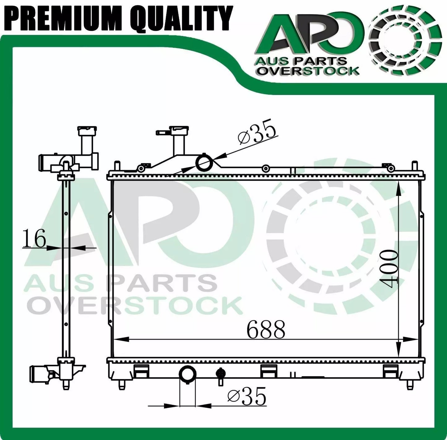 Radiator For Mitsubishi OUTLANDER ZJ ZK 2.0L 2.4L Petrol 2012-On