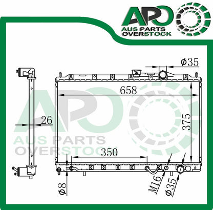 Heavy Duty Radiator Mitsubishi Lancer COLT Mirage CC 10/1992-5/1996 Auto Manual