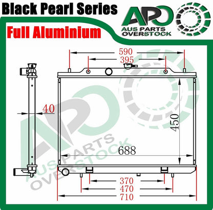 3 Core Full Alloy Radiator For NISSAN X-TRAIL T31 2.0L Turbo Diesel 2007-2013