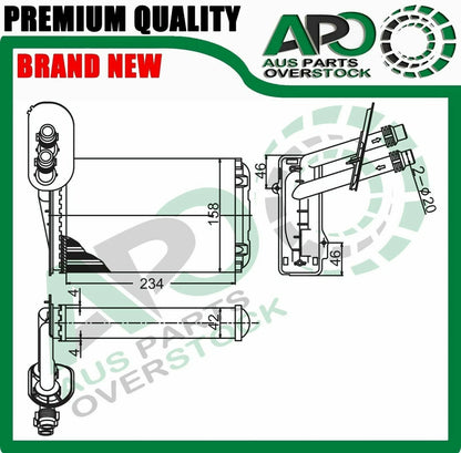 Heater Core For AUDI A3 / S3 8L Petrol / Diesel 9/1996-