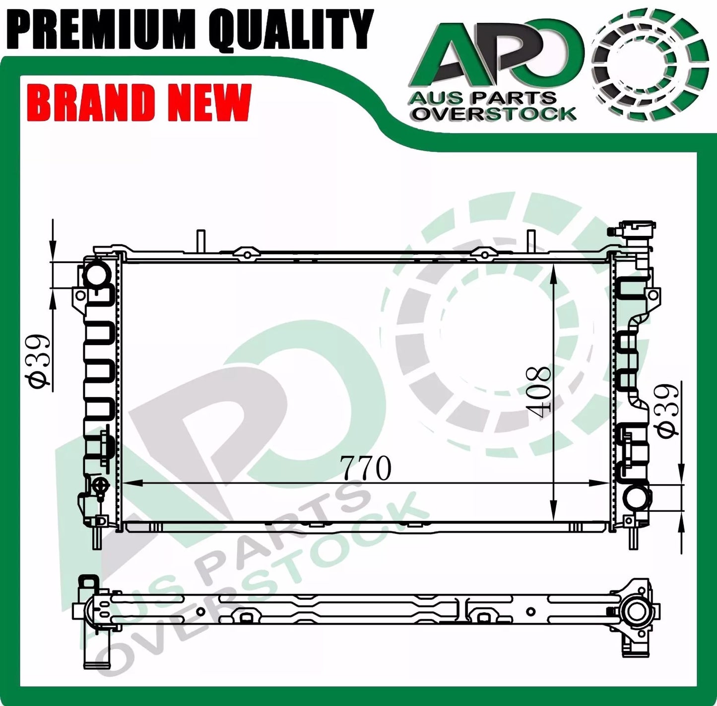 Radiator For CHRYSLER VOYAGER RG WAGON 5/2001-2007 AUTO MANUAL