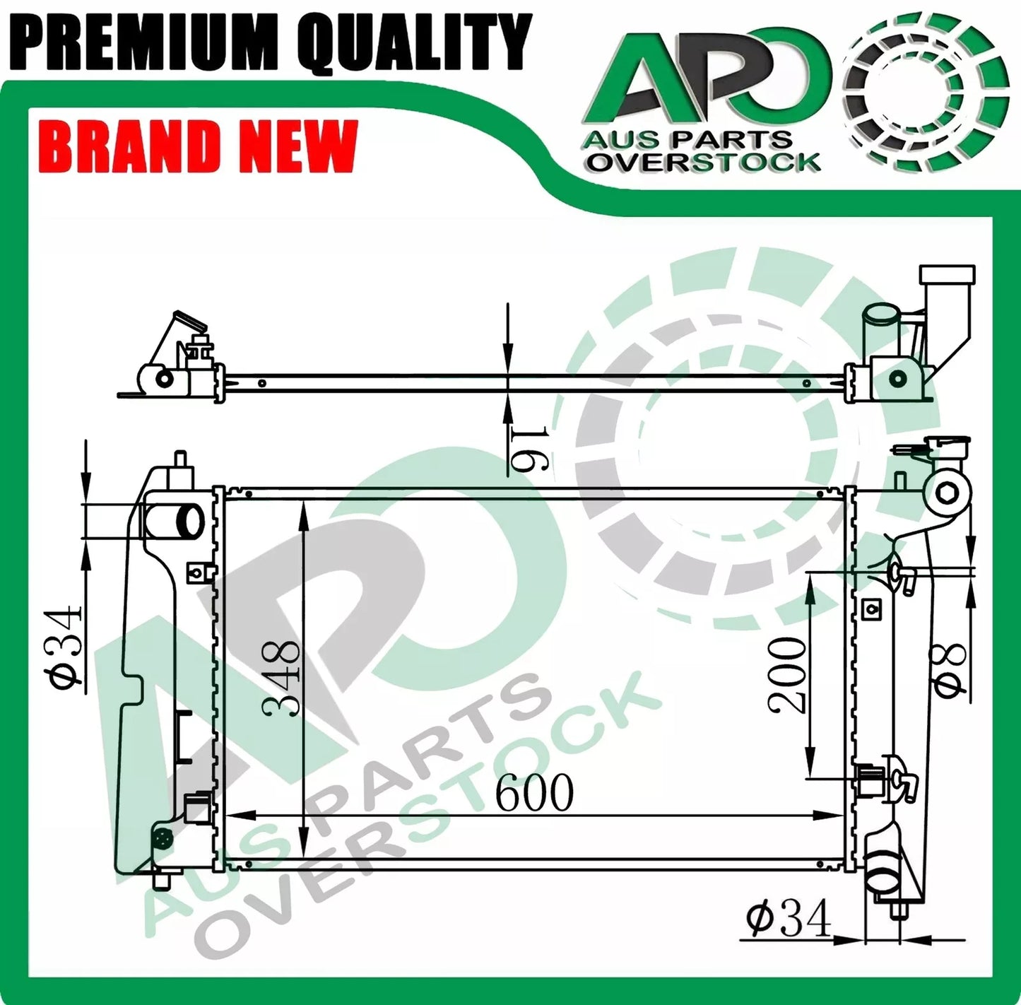 Radiator FOR TOYOTA COROLLA ZZE122R 10/2001-4/2007 Auto Manual With Cap