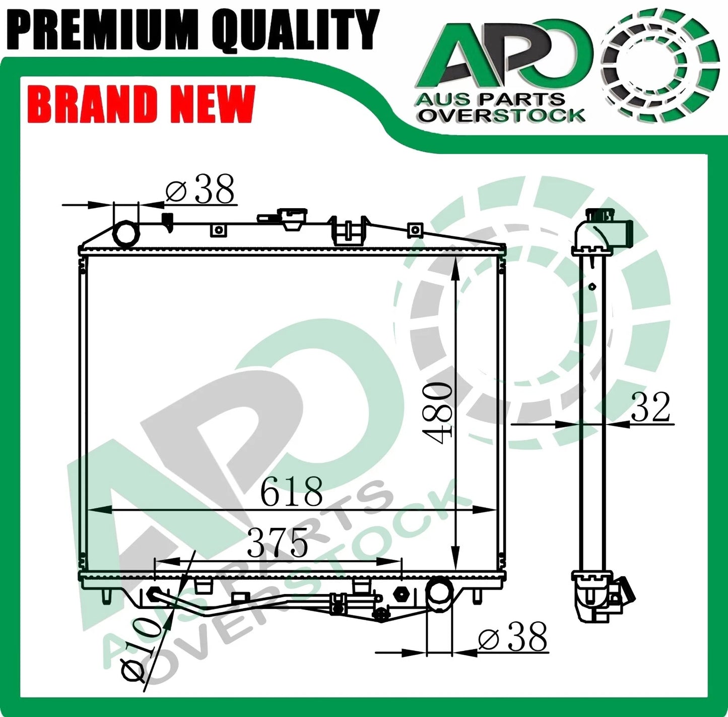 Radiator HOLDEN JACKAROO UBS 2/1998-12/2003 Petrol & Diesel