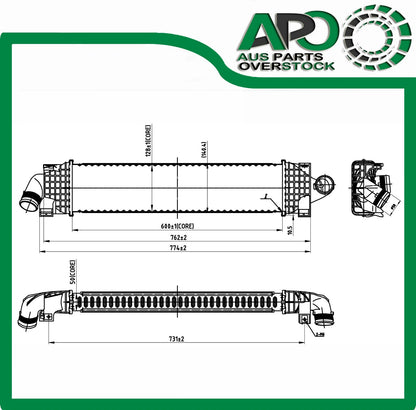Intercooler For Ford Focus LV LT LW 1.6L 1.8L 2.0L Turbo Diesel 2007-
