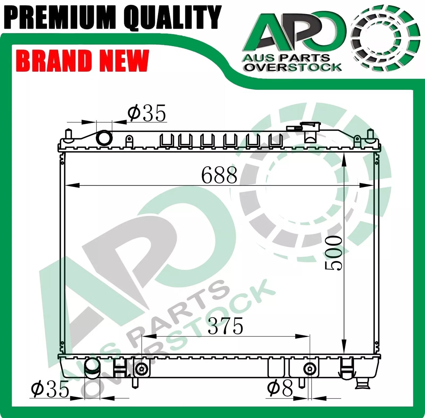 Heavy Duty Radiator For NISSAN ELGRAND E50 E51 2.5L 3.5L 2000-2008