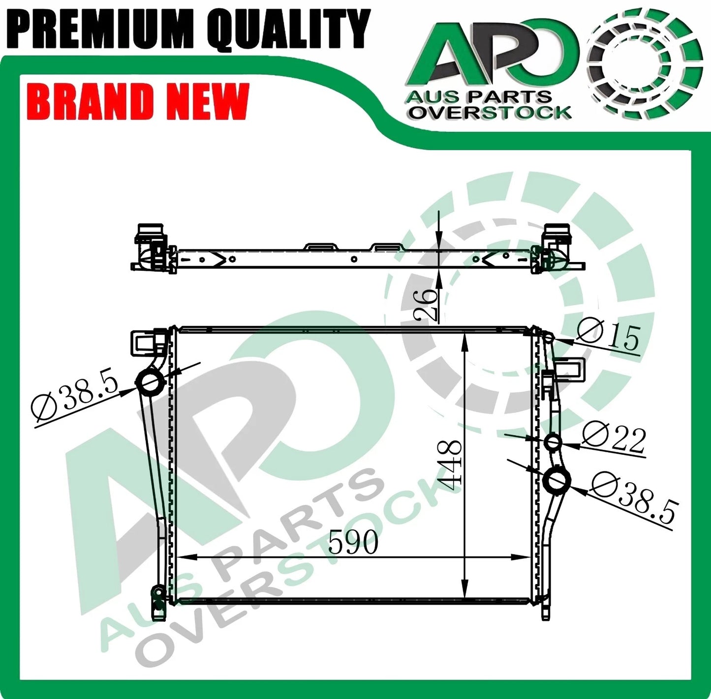 Radiator For MERCEDES C-CLASS W205 S205 C180 C200 Diesel 5/2014-5/2018
