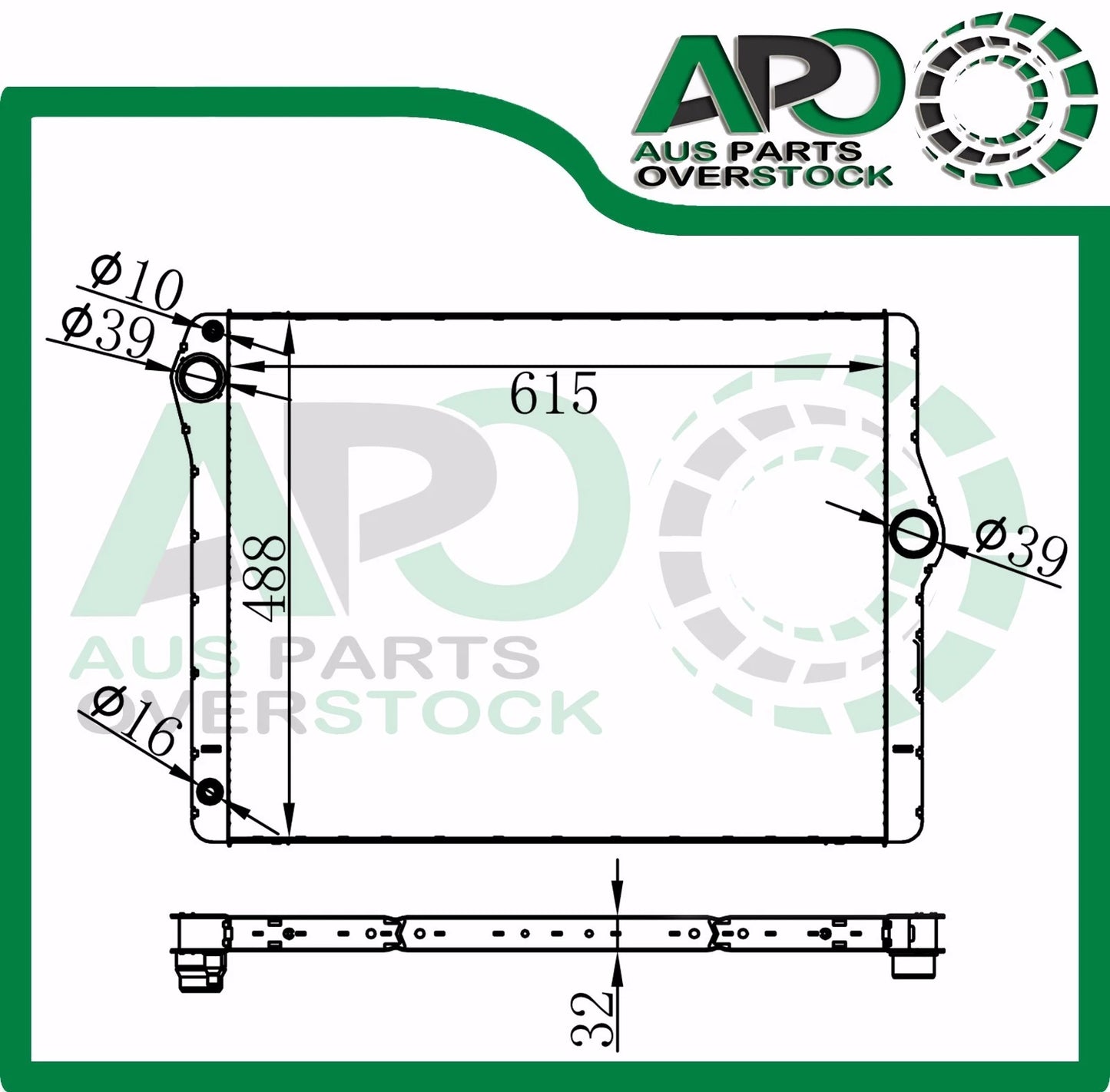 Radiator for BMW 5 series F10 F11 F18 523i 528i 530i 2/2010-2017