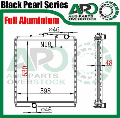 Full Alloy HD Radiator For Mitsubishi Fuso FK FM / Fighter SN SM Core Height 630mm