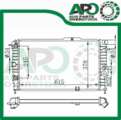 Radiator Fit For HOLDEN CALIBRA YE 2.0L 4Cyl Auto Manual 1991-1997