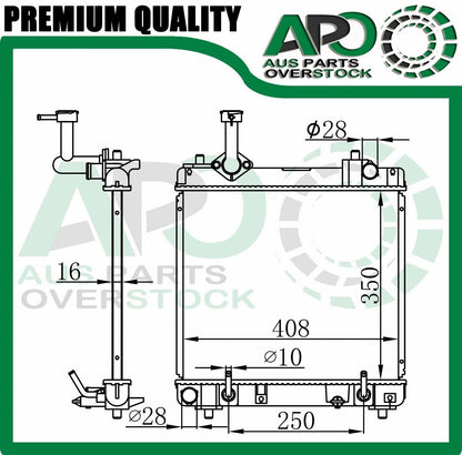 Radiator for SUZUKI ALTO GF HA25 HA35 1.0L 3Cyl 1/2009-On