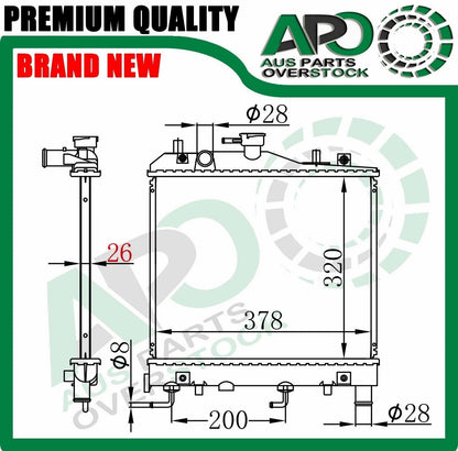 Radiator Ford FESTIVA WA 1991-1994 1.3L Auto & Manual