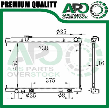 Radiator For INFINITI M35 VQ35DE 3.5L 7/2006-On Auto Manual
