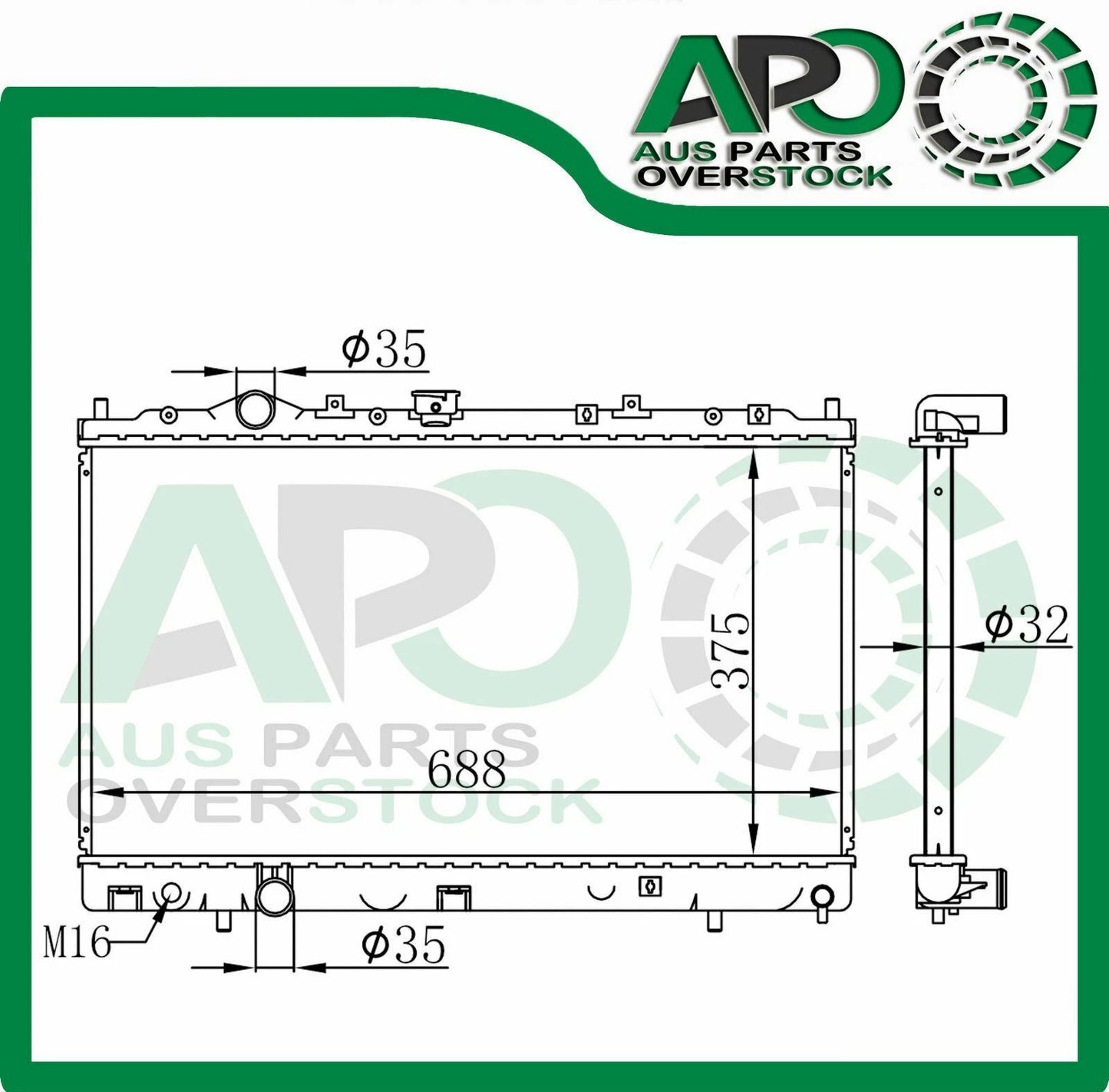 Radiator for Mitsubishi EVO EVOLUTION 4 5 6 2.0L Manual 96-2001