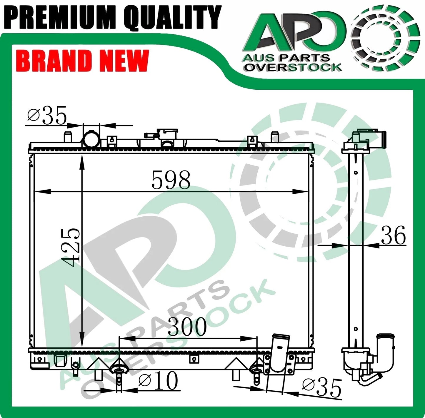 Radiator For Mitsubishi TRITON MK 2.8L Turbo Diesel 10/1996-6/2006