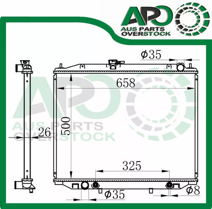 Radiator For NISSAN TERRANO R20 2.4L Petrol / 2.7L 3.0L Diesel 1996-1999